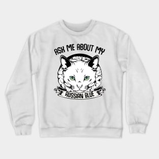 Russian Blue Cat Crewneck Sweatshirt